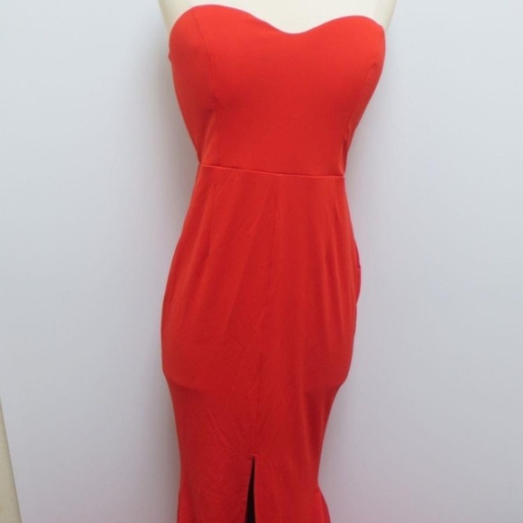 NWT RED STRAPLESS SWEETHEART DRESS - Picture 4 of 10